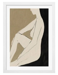 Australian Made Chill Abstract Print Wall Art Frame in White