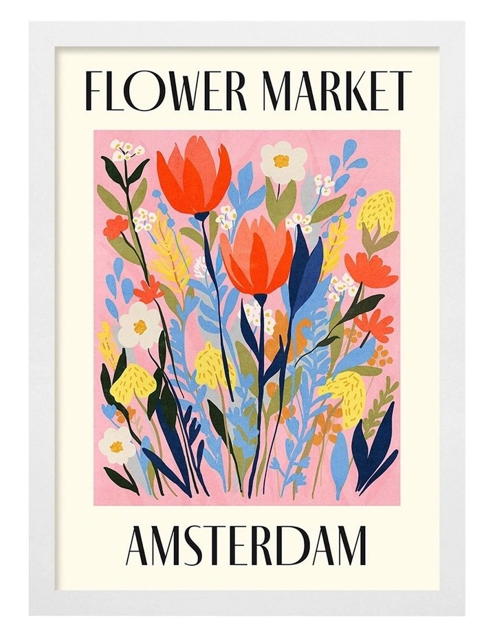 Australian Made Flower Market Amsterdam in White image 1