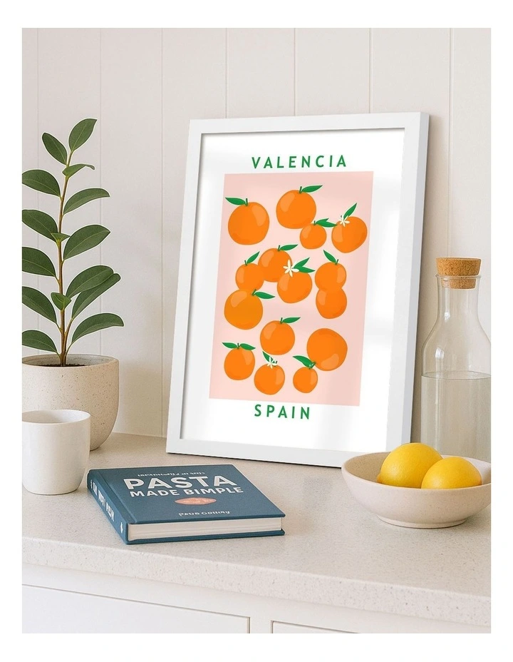Australian Made Flower Market Oranges Print in White image 2