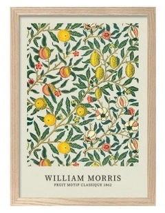 Australian Made Four Fruits Motif Print in Natural Oak