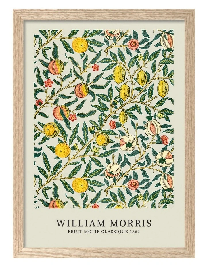 Australian Made Four Fruits Motif Print in Natural Oak image 1