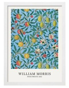 Australian Made Four Fruits Pattern Print in White