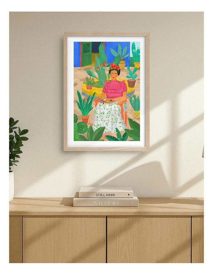 Australian Made Frida Framed Art Print in Natural Oak image 2