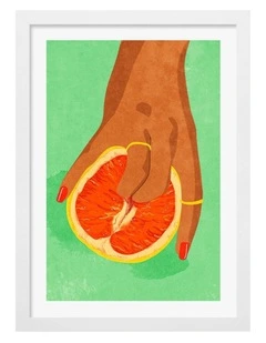 Australian Made Fruit Lover Print in White