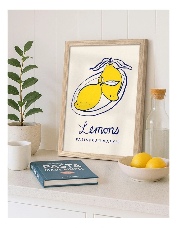 Australian Made Fruit Market Lemons Print in Natural image 2