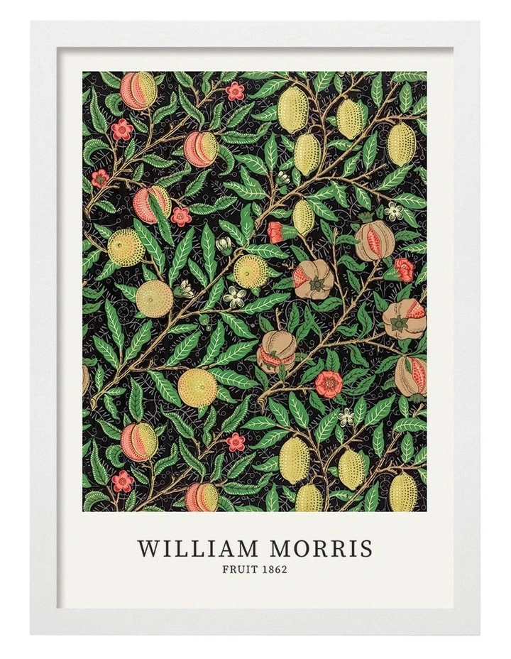 Australian Made Fruit Pattern Print in White image 1
