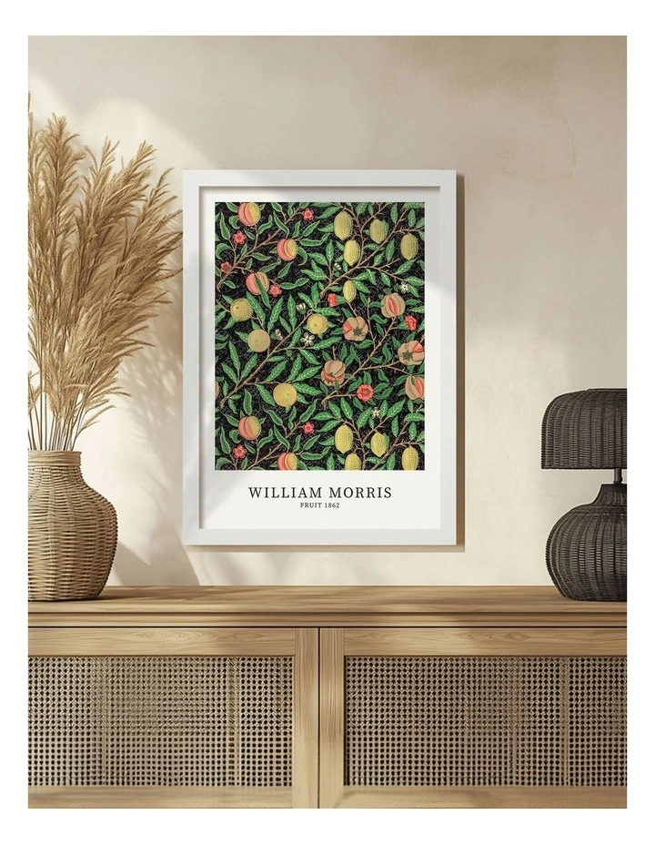 Australian Made Fruit Pattern Print in White image 2