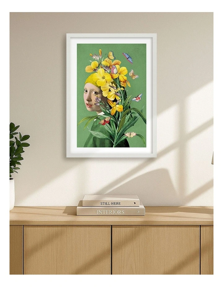 Australian Made Girl Pearl Earring Spring in White image 2