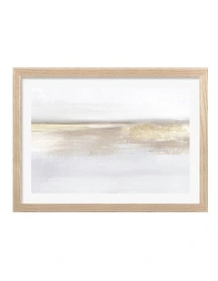Australian Made Gold Light Abstract Print in Natural Oak