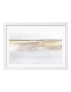 Australian Made Gold Light Abstract Print in White