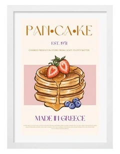 Australian Made Greek Pancakes Print in White