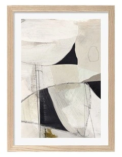 Australian Made High 1 Abstract Print in Natural Oak