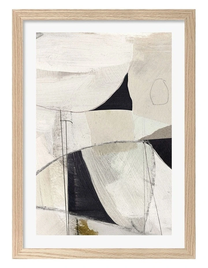 Australian Made High 1 Abstract Print in Natural Oak image 1