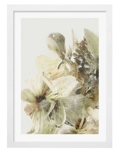 Australian Made Hill Flowers Print in White