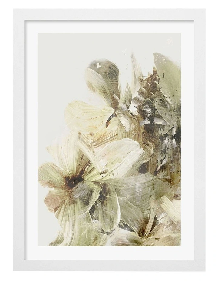 Australian Made Hill Flowers Print in White image 1