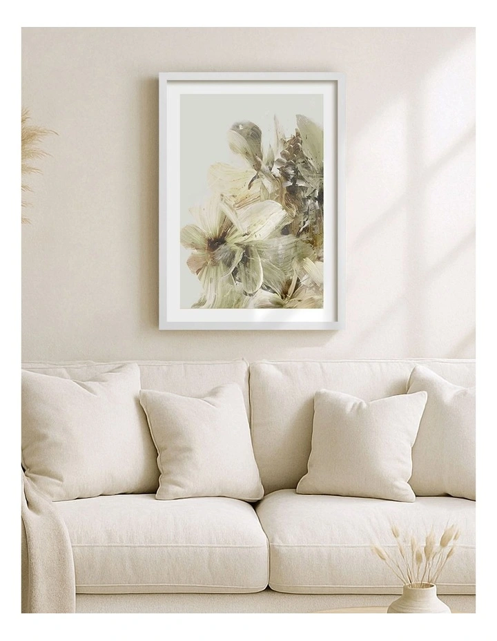 Australian Made Hill Flowers Print in White image 2