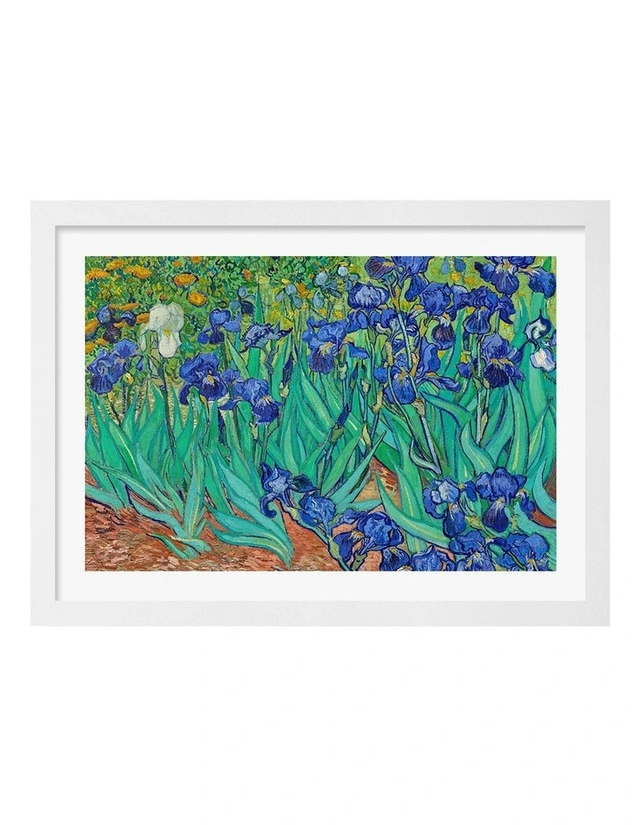 Australian Made Van Gogh Irises Print in White image 1