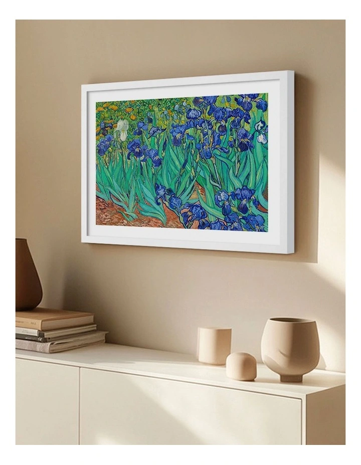Australian Made Van Gogh Irises Print in White image 2
