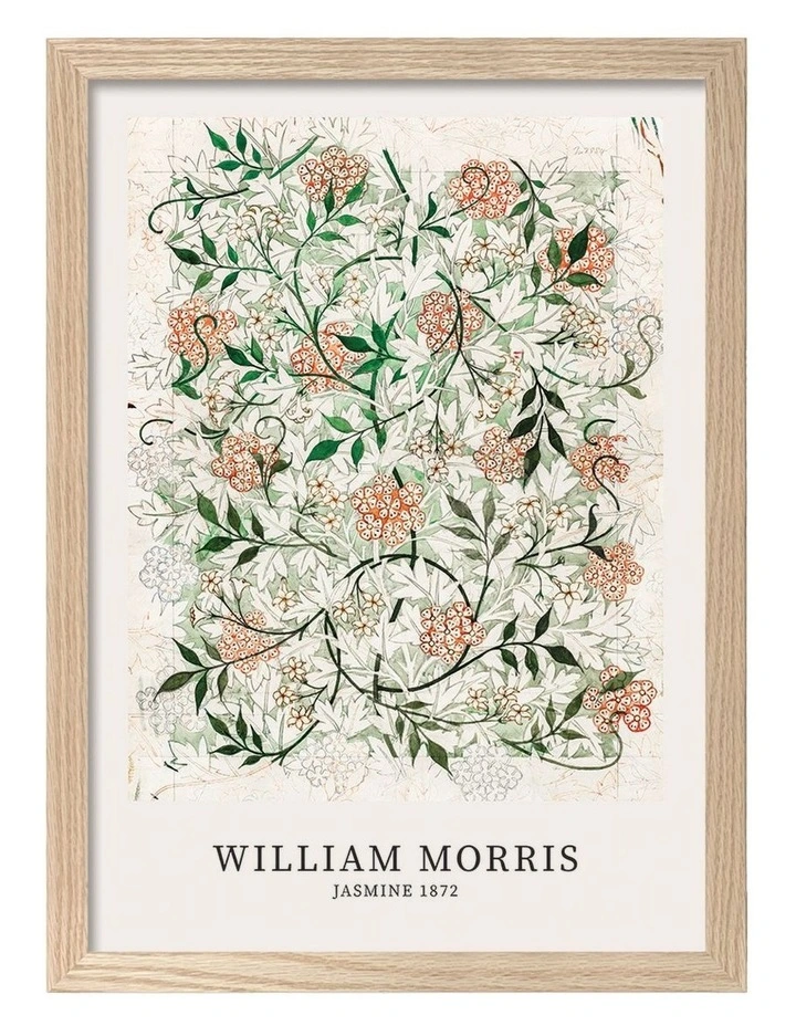 Australian Made Jasmine Pattern Print in Natural Oak image 1