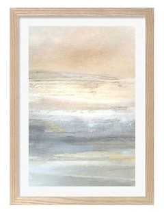 Australian Made Land 2 Abstract Print in Natural Oak