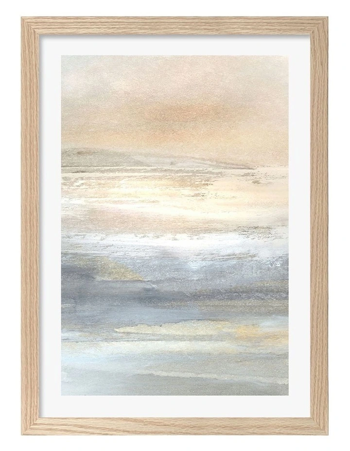 Australian Made Land 2 Abstract Print in Natural Oak image 1