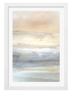 Australian Made Land 2 Abstract Print in White