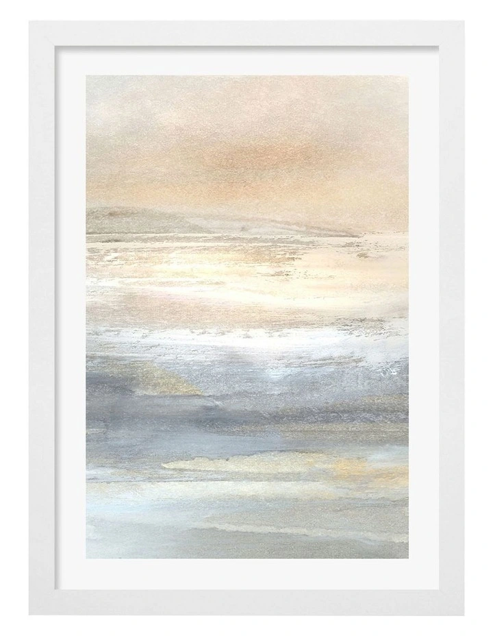 Australian Made Land 2 Abstract Print in White image 1