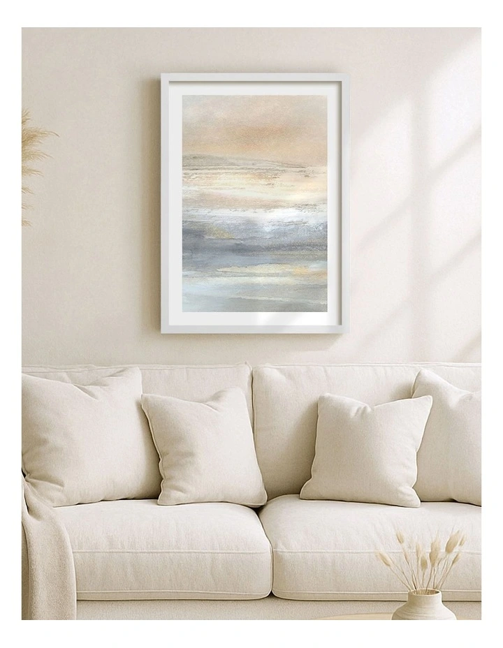 Australian Made Land 2 Abstract Print in White image 2