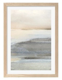 Australian Made Land 3 Abstract Print in Natural Oak