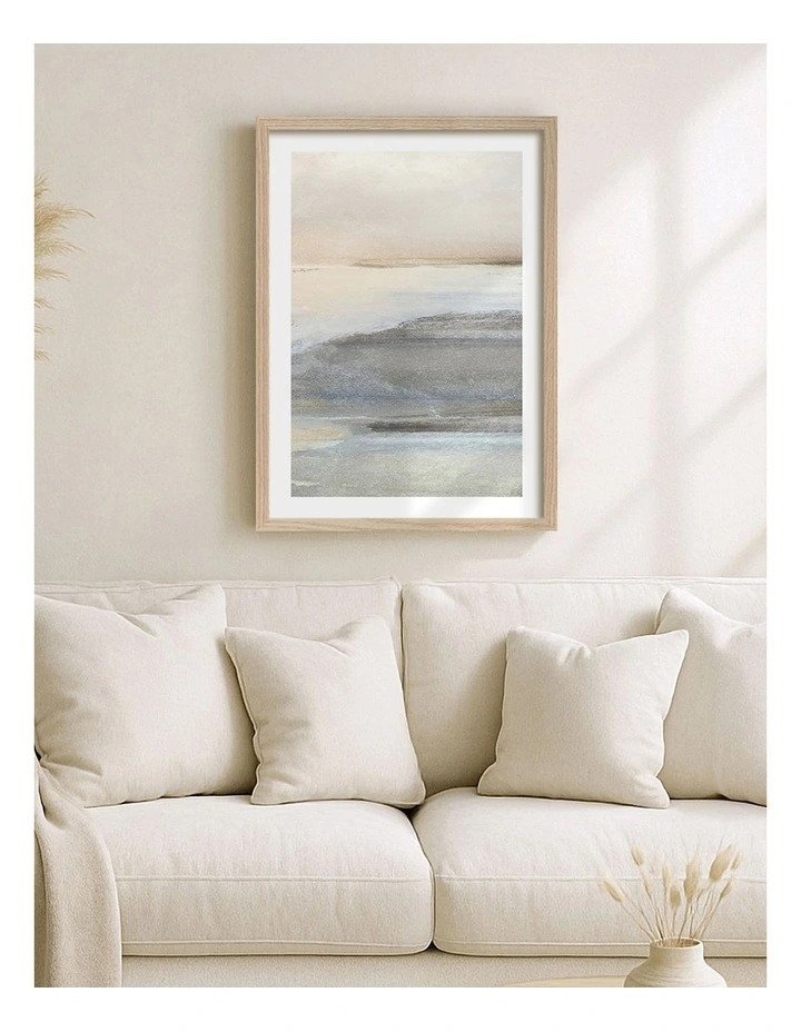 Australian Made Land 3 Abstract Print in Natural Oak image 2