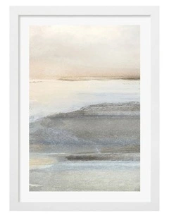 Australian Made Land 3 Abstract Print in White