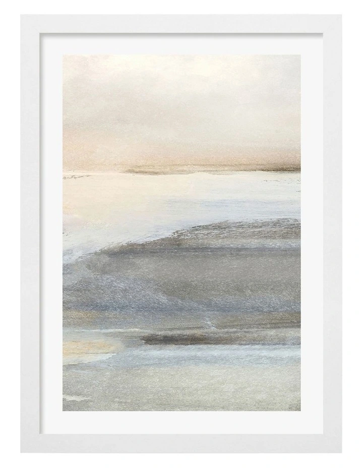 Australian Made Land 3 Abstract Print in White image 1