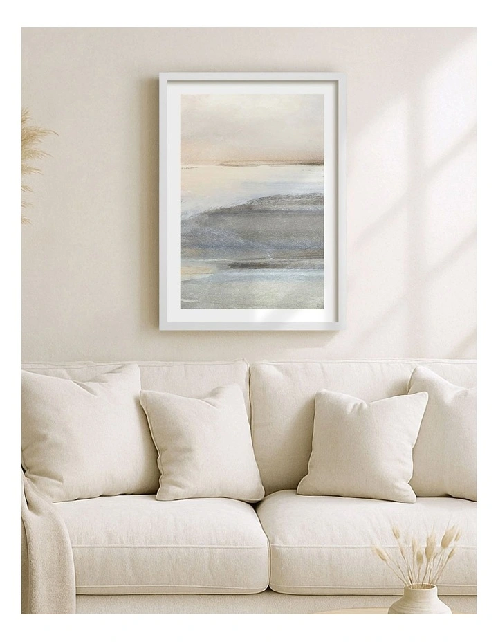 Australian Made Land 3 Abstract Print in White image 2