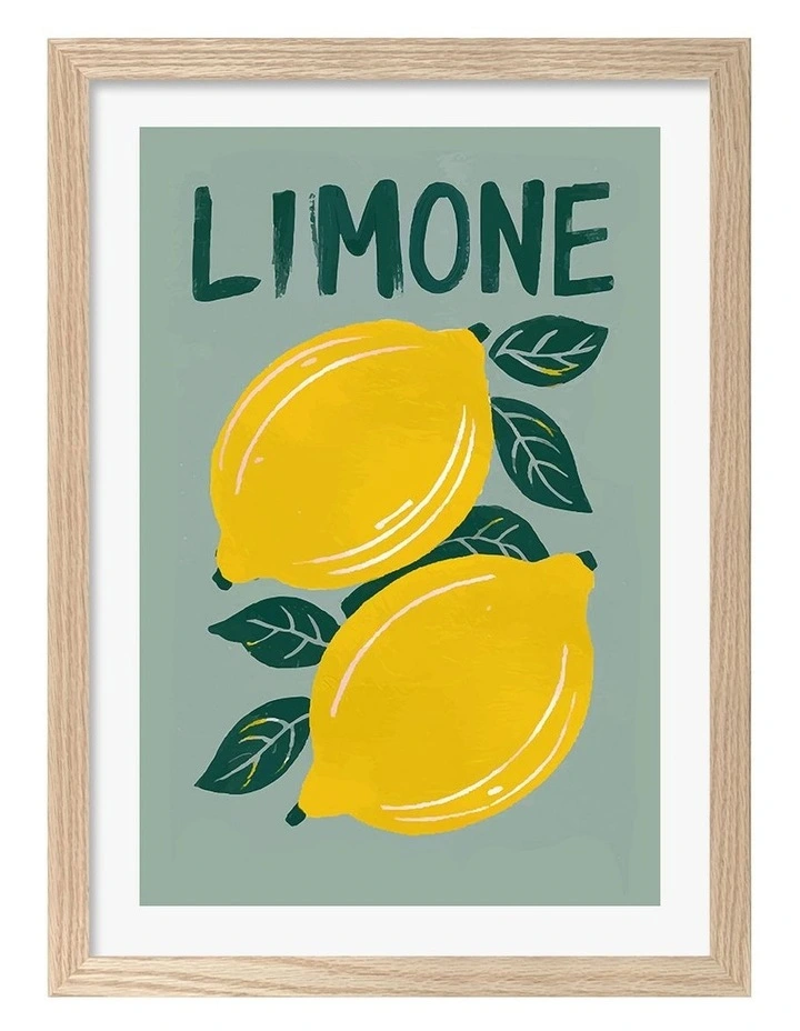 Australian Made Limone Framed Print in Natural Oak image 1