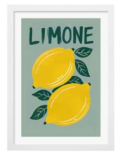 Australian Made Limone Print Frame in White
