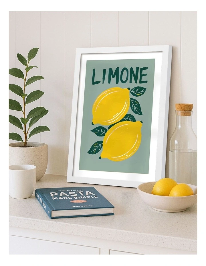 Australian Made Limone Print Frame in White image 2