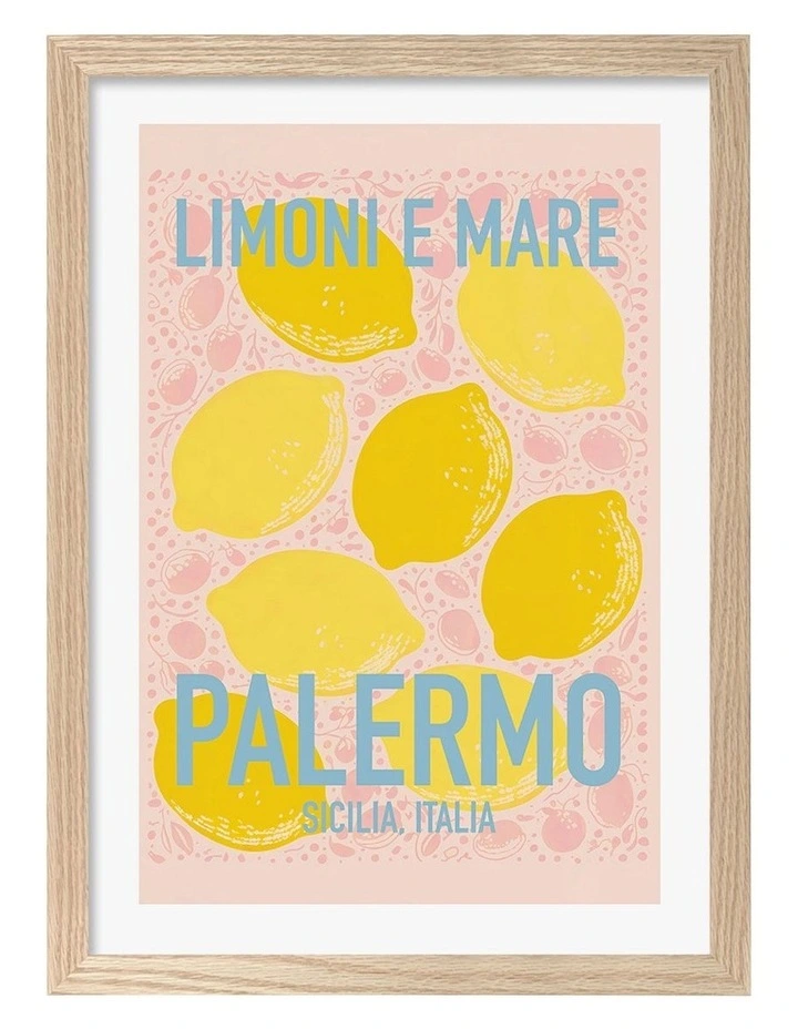 Australian Made Limoni E Mare Print Frame in Natural Oak image 1