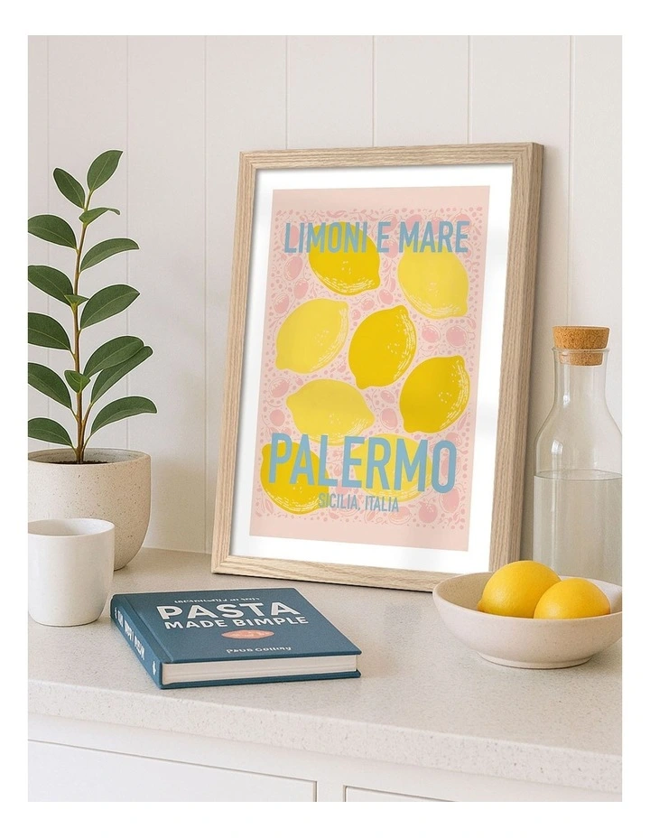 Australian Made Limoni E Mare Print Frame in Natural Oak image 2
