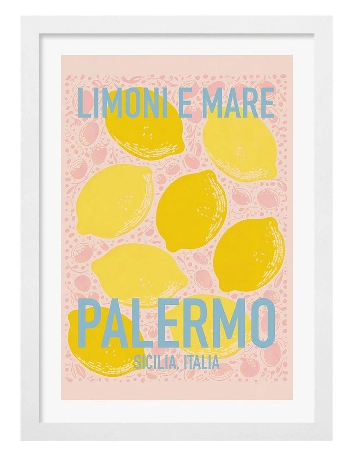 Australian Made Limoni E Mare Print Frame in White image 1