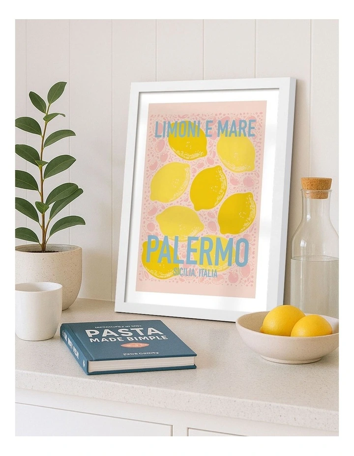 Australian Made Limoni E Mare Print Frame in White image 2