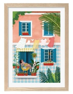 Australian Made Lisbon Print Frame in Natural Oak