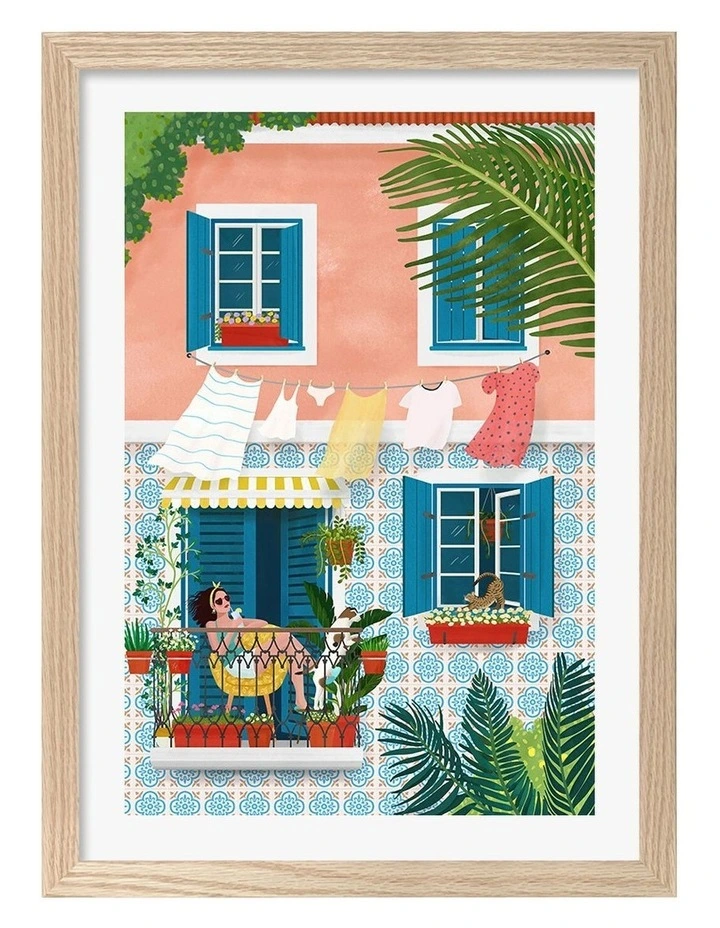 Australian Made Lisbon Print Frame in Natural Oak image 1