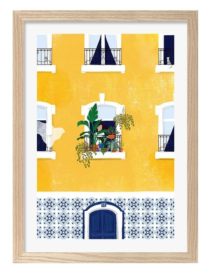 Australian Made Lisbon Print Frame in Natural Oak image 1