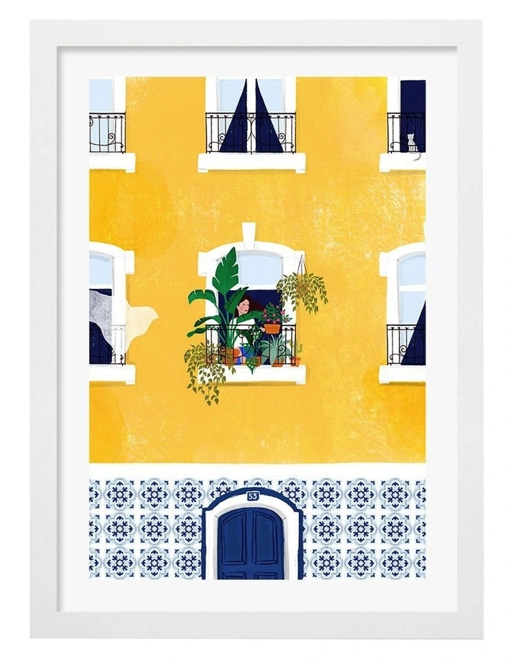 Australian Made Lisbon Print Frame in White image 1