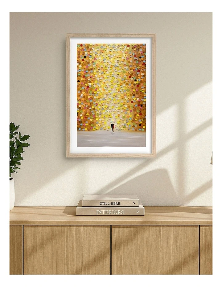 Australian Made Love Me Art Print Frame in Natural Oak image 2