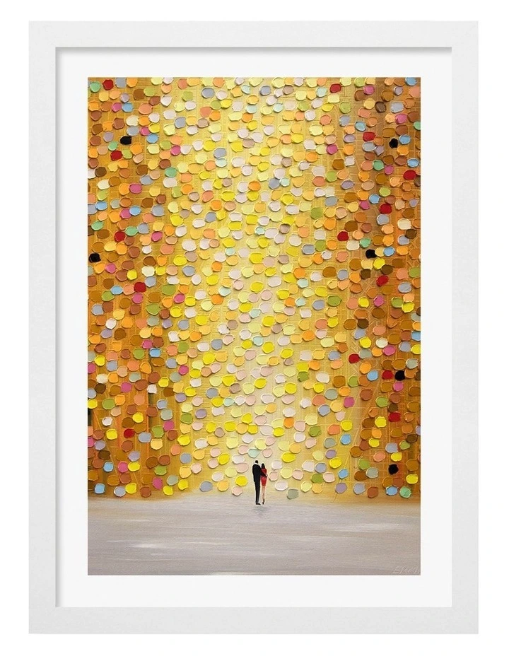 Australian Made Love Me Art Print Frame in White image 1
