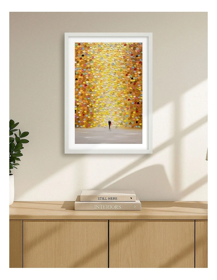 Australian Made Love Me Art Print Frame in White image 2