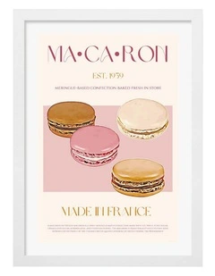 Australian Made Macaron Delight Print Frame in White