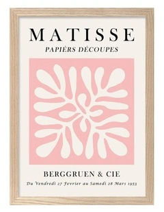 Australian Made Matisse Floral Print Frame in Natural Oak