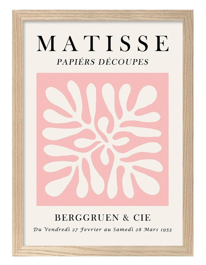 Australian Made Matisse Floral Print Frame in Natural Oak image 1